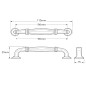 10 x Uchwyt meblowy czarny 96 mm metalowy
