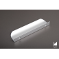 4 x Uchwyt meblowy krawędziowy 130 mm srebrny zaokrąglony uchwyt do szafy