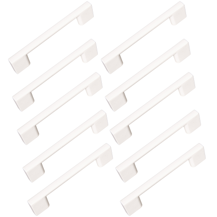 10 x Uchwyt meblowy biały 96 mm metalowy