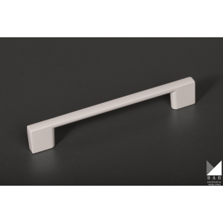 Uchwyt meblowy biały 128 mm metalowy