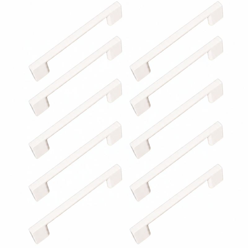 10 x Uchwyt meblowy biały 128 mm metalowy