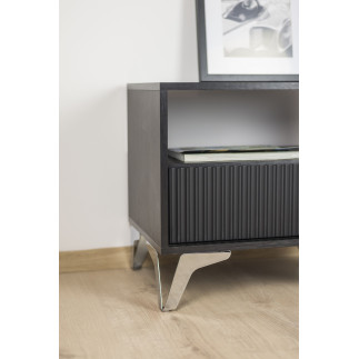 Noga meblowa Loft srebrna nóżka do sofy chrom wysokość 15 cm - 4